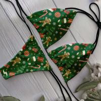 Bikini con estampado 3D de dibujos animados de Navidad para mujer, traje de baño separado a la moda y Sexy, para nadar, playa, surfear, fiesta y vacaciones, novedad de 2023 - details 15