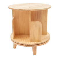 Estantería giratoria de madera maciza, estantería para libros con imagen simple, armario de almacenamiento para libros, estante de almacenamiento de madera - details 3