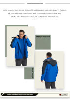 MAGCOMSEN Winter Men's Thicken Fleece Parkas Warm Waterproof Ski Snow Coat Windproof Multi-Pockets Jacket - details 1