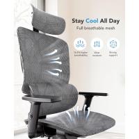 Oficina ergonómica de Silla de Escritorio de Respaldo Alto con Soporte Lumbar Ajustable, reposabrazos, Mecanismo de balanceo, Silla ergonómica de Gaming de Malla - details 5