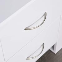 2 Cajones Patas y Base Elevada para Dormitorio Mesa Lateral para Sala de Estar Estilo Moderno 48x39x54 cm Roble - details 16