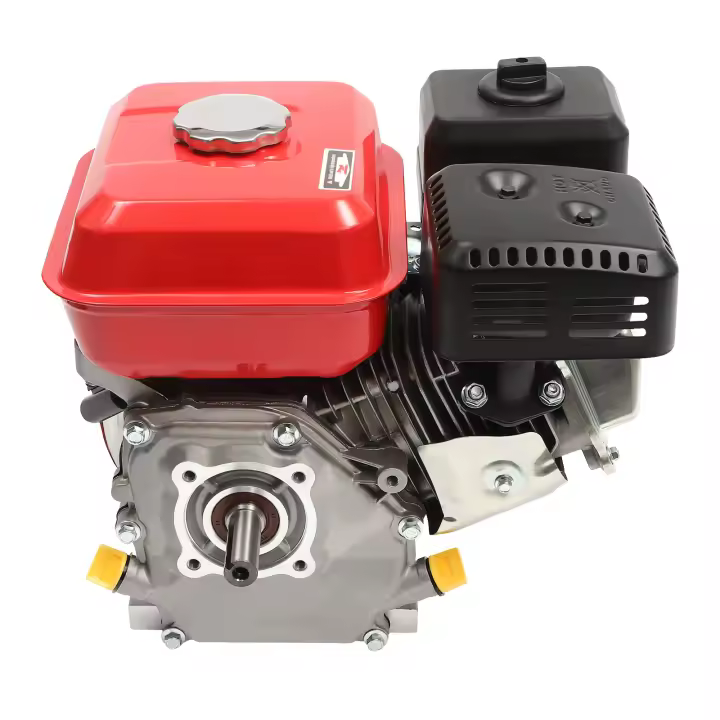 Motor de gasolina 7,5 ps, motor de kart industrial de 4 tiempos, 1 cilindro, 3600 RPM (negro rojo) - 1