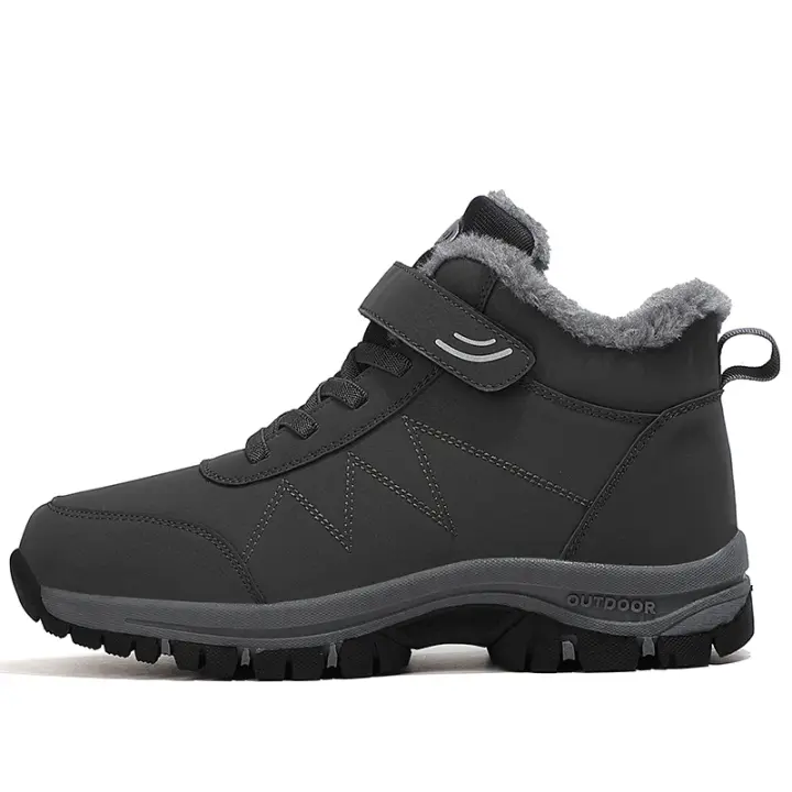 Botas de nieve informales de alta calidad para hombre, zapatos de invierno impermeables y cálidos para senderismo y escalada de montaña - 1
