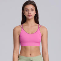 Hamidou-Sujetador de Yoga para mujer, ropa de Pilates de alta intensidad a prueba de golpes, con correas de hombro cruzadas absorbentes de golpes, para gimnasio - details 7