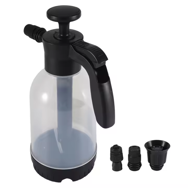 Pulverizador de espuma a presión manual, bomba de mano, Cañón de espuma a presión de 2 litros, boquilla de espuma para nieve, lavado de coches - 1
