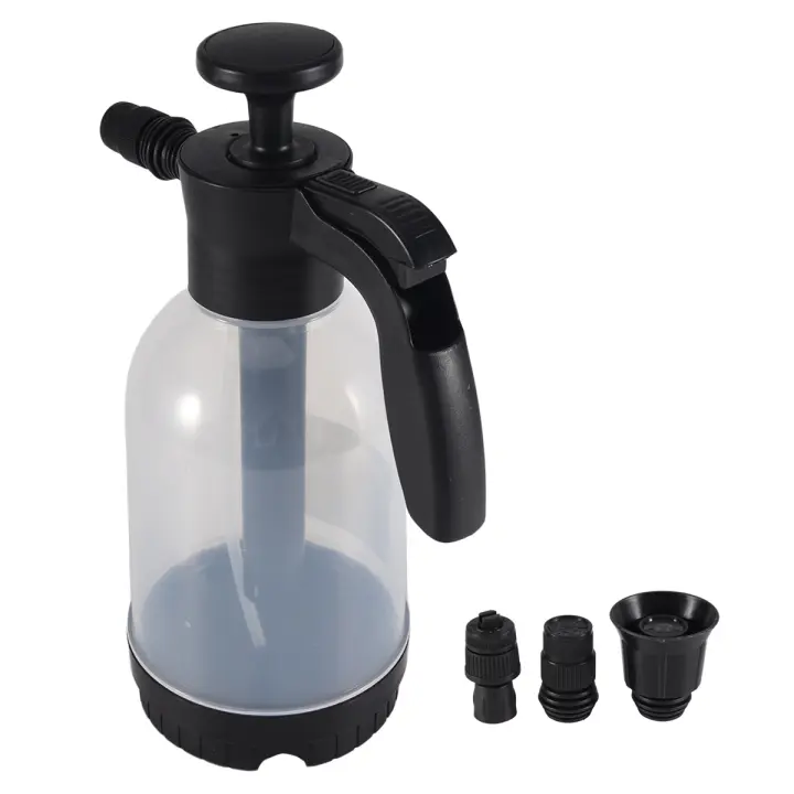 Pulverizador de espuma a presión manual, bomba de mano, Cañón de espuma a presión de 2 litros, boquilla de espuma para nieve, lavado de coches - 1