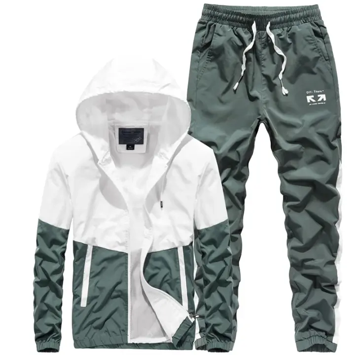 2025 traje casual hombres estilo coreano hombres Sudadera con capucha en otoño guapo ropa deportiva de dos piezas de moda - 1