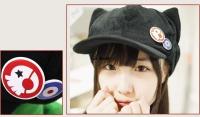 Gorro 2025 de lana polar con orejas de gato, estilo béisbol kawaii para animación y disfraces. - details 14
