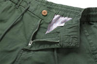 Pantalones Cargo de Algodón 100% para Hombres Cintura Elástica, Múltiples Bolsillos, Estilo Táctico Militar de Verano - details 13