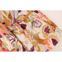 BUNO-mujeres moda Primavera Vintage impreso popelina vestidos largos con cuello en V midi francés elegante ropa de noche femenina - details 8