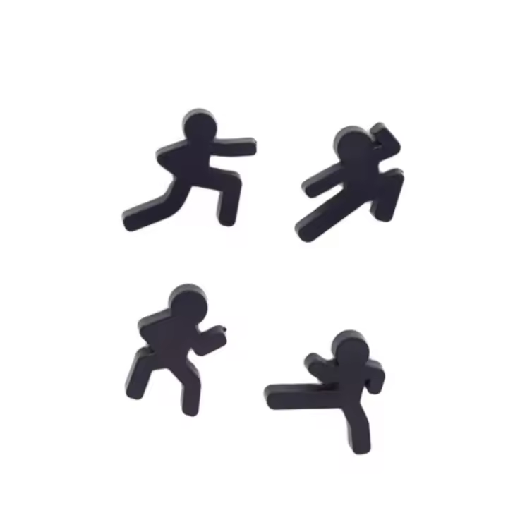 Imán de nevera creativo para hombre, imán Ninja para refrigerador, Clip de mensaje magnético, decoraciones para el hogar, 4 uds/Set - 1