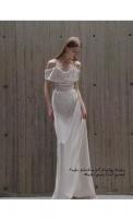 Brazo de gran tamaño que cubre la fiesta de baile de la novia, brindis de boda ligero, vestido de noche blanco, adulto - details 14