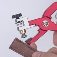 Alicates de corte de pulsera de reloj de cuero para correas para fijar cierres, barra de resorte, herramienta de mano, rojo, recto - details 2