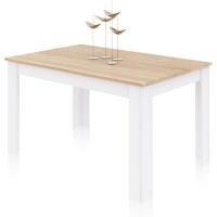 Comedor Extensible, Mesa Rectangular, Modelo Danna, Acabado Blanco Artik y Roble Canadiense - details 6