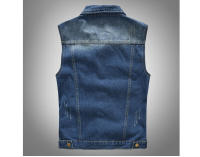 Chaleco vaquero sin mangas cómodo para hombre, ropa Retro de algodón para primavera/verano, fabricado en China - details 2