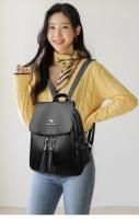 Mochila antirrobo de cuero suave de alta calidad para mujer, bolso de hombro informal, bolso escolar de gran capacidad, a la mod - details 7