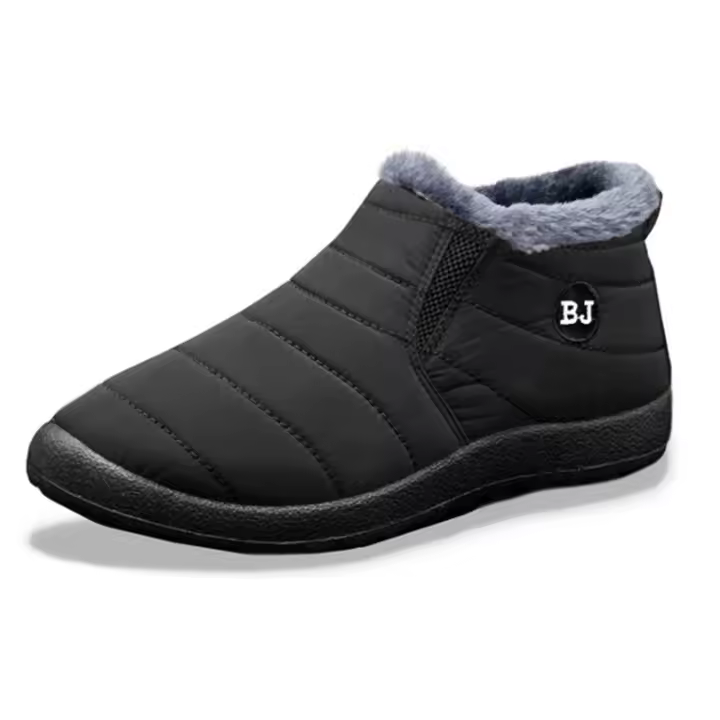 Zapatos cálidos de invierno para mujer, botas de nieve informales al tobillo, zapatos planos cómodos para mujer - 1