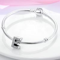 LAZA-abalorio de plata de ley 925 con 26 letras del alfabeto, abalorio de A-Z con nombre, compatible con Pulsera Original, collar, colgante, regalo de joyería - details 26
