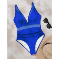 Bañador negro de una pieza para mujer, traje de baño de realce con Control de barriga, Tankini de una pieza - details 29