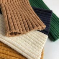 Suéteres de invierno para niños y niñas, jersey corto a cuadros liso, prendas de punto de cuello alto, ropa para niños - details 14
