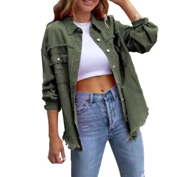 Chaqueta vaquera mujer verde Envio Gratis Miravia