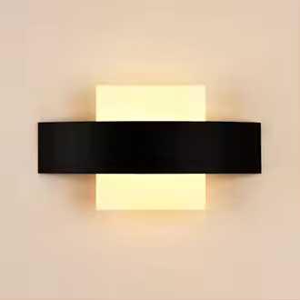 Lámpara de pared interior: luz nocturna acrílica moderna, 7W/12W, lámpara de cama blanca cálida, dormitorio, sala de estar, estudio, escaleras, sala de estar - 1