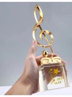 Trofeo de cristal con notación musical personalizada, medalla con letras, excelente cantante, discurso, competencia, premio, oro, plata, cobre, 1 unidad - details 5