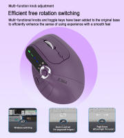 Ratón Vertical inalámbrico ergonómico con botón de ajuste de función, ratón recargable de 8 botones para Win/IOS/Android, modo Dual, BT5.0 - details 6