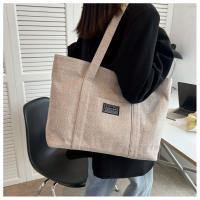 Bolso de mano de tela de cáñamo para mujer, bolso de hombro espacioso, bolso de mensajero versátil con cierre de cremallera, con múltiples bolsillos, para lavar a mano o limpiar en seco - details 17