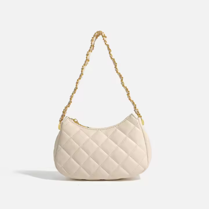 Nuevo bolso de mujer de moda de alta gama, bolso de media luna con cadena de diamantes, bolso de mensajero de hombro versátil. - 1