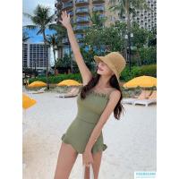 Nuevo traje de baño coreano Sexy de realce de una pieza, vestido recortado, traje de baño para mujer, traje de baño bonito - details 7