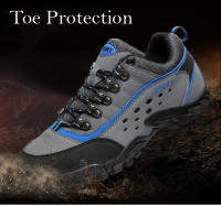 Zapatos de senderismo antideslizantes para hombre, zapatillas de cuero impermeables para exteriores, deportes de montaña, zapatos de viaje cómodos, escalada, Trekking - details 7