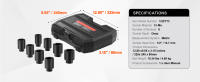 SucceBuy Kit de herramientas para tuercas de husillo, juego de llaves para tuercas de eje de transmisión, para vehículos Toyota, Ford, 4WD y GM, con estuche de almacenamiento, removedor de retenedores de tuercas de husillo de eje - details 6
