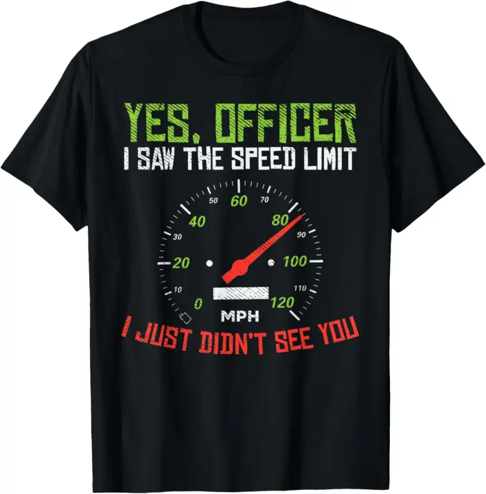 Sí oficial de exceso de velocidad divertido carreras coche conductor Racer regalo camiseta - 1