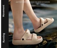 Sandalias de Doble Correa DIY para Mujer Suela Gruesa, Impermeables, Estilo Playero para Verano al Aire Libre - details 15