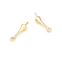 Perlas de latón de alta calidad con baño de oro de 18K, media perforación, para conectar dijes, tapas de perlas, accesorios para la fabricación de joyería DIY para mujeres - details 19