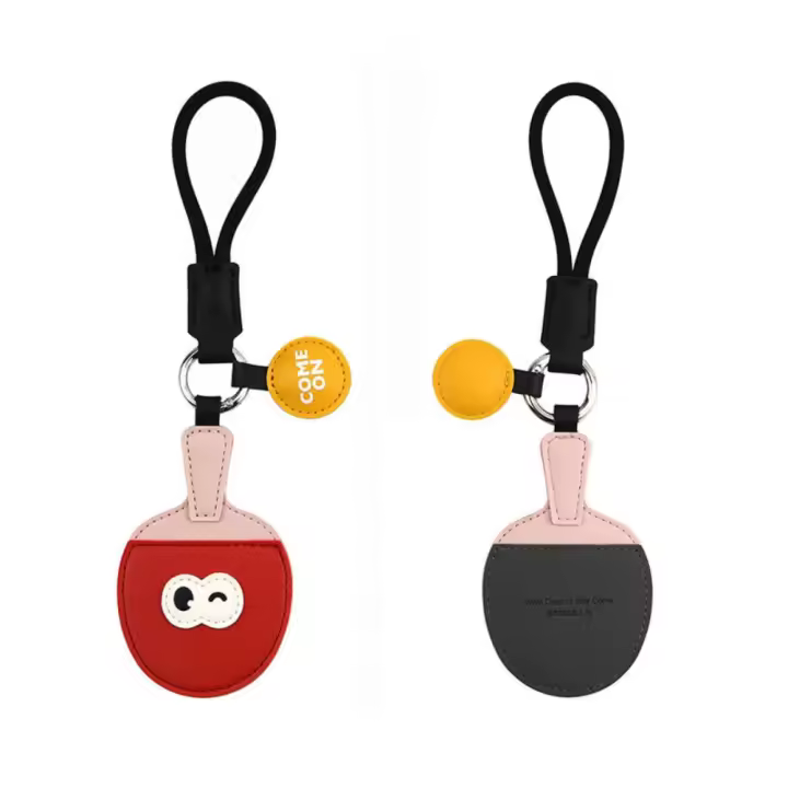 Correa de muñeca para tenis de mesa, colgante de cuero antipérdida cosido a mano, colgantes para raqueta de Ping Pong, decoración de bolsa de baratija - 1