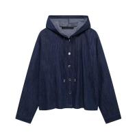 OUWU- -traje Vaquero Vintage Informal Y Elegante Para Mujer, Blusa Con Capucha Y Botones Lisos, Pantalones Rectos Con Cordón, Trajes De Otoño 2025 - details 2