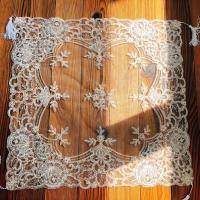 Juego de mantel floral beige central con bordado ENCE retro europeo, muebles, electrodomésticos, funda Antip, Navidad - details 3