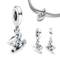 Abalorio de plata de ley 925 para fabricación de joyas, colgante de taza de té mágica, compatible con Pulsera Original de plata 925 - details 0