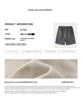 2025 Nuevos pantalones cortos de moda Pantalones de cinco bolsillos de algodón de franela para hombres Pantalones sueltos transpirables para jóvenes Pantalones casuales de cinco bolsillos para estudiantes que corren Ropa de trabajo de sensación de hielo d - details 6