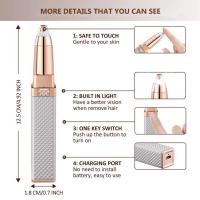 Epilador Eléctrico Portátil Para Mujeres 2 En 1 Recargable Por USB Eliminador De Vello Painless Para Bikini Cuidado Facial Y Cejas - details 1