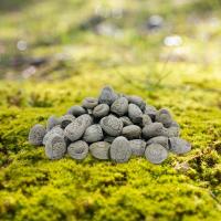 Exquisita estatuilla de Buda de piedra hecha a mano, estatua de Buda de piedra pequeña realista, artesanía de resina, maceta decorativa para terraza y patio - details 11