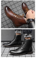 Botas de cuero de felpa para hombre, botines impermeables, estilo italiano, Chelsea, alta calidad - details 8