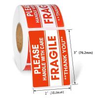 100 Uds pegatinas productos frágiles por favor manipule con cuidado suministros de bricolaje etiquetas de advertencia - details 3