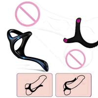 Anillo de eyaculación retardada con bloqueo del pene, estimulador del clítoris, juguete suave masculino, erección, fijación escrotal, productos para adultos - details 1