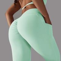 Leggings cruzados para mujer, pantalones de yoga con bolsillo, malla deportiva transpirable para correr y andar en bicicleta, leggings de entrenamiento de cintura alta - details 22
