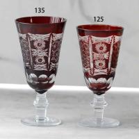 Copas de Cristal de Estilo Bohemio Cortadas a Mano Azul Edo Kiriko Ideal para Bodas 4.8in 3.3oz - details 1