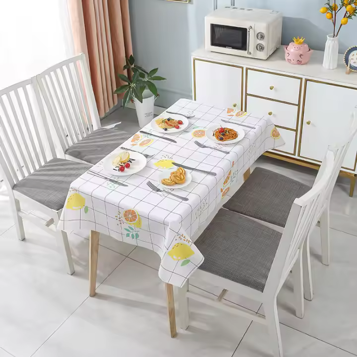Mantel de Mesa de Ginglés PVC de Alta Gama Resistente a Altas Temperaturas, Impermeable, Resistente al Aceite, No Lavable - 1