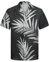 Camisa hawaiana de moda de verano, camisa casual de playa Aloha con estampado de cocoteros y botón grande de manga corta 6XL para hombre - details 9